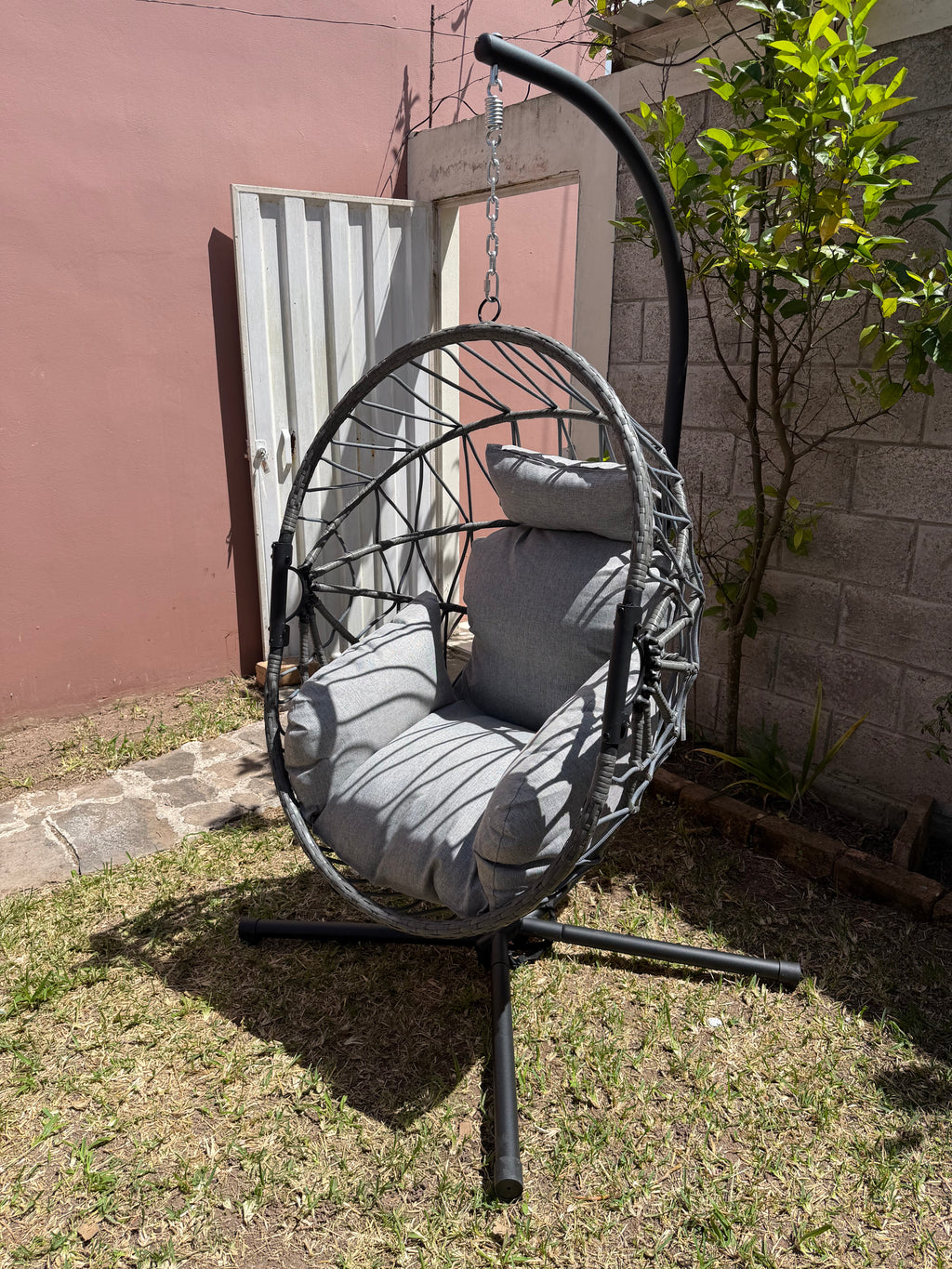 Silla colgante gris