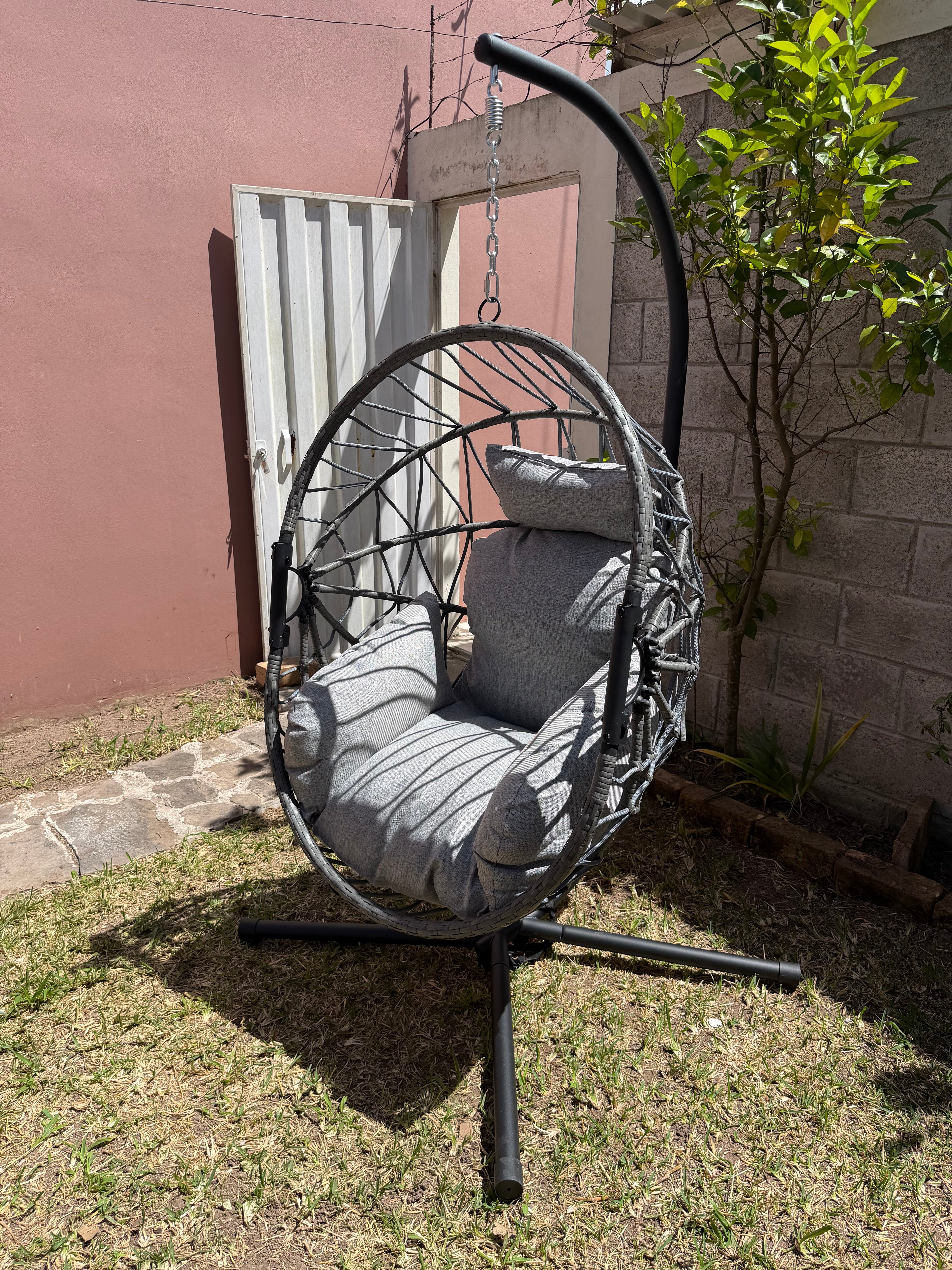 Silla colgante gris