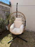 Silla colgante Crema
