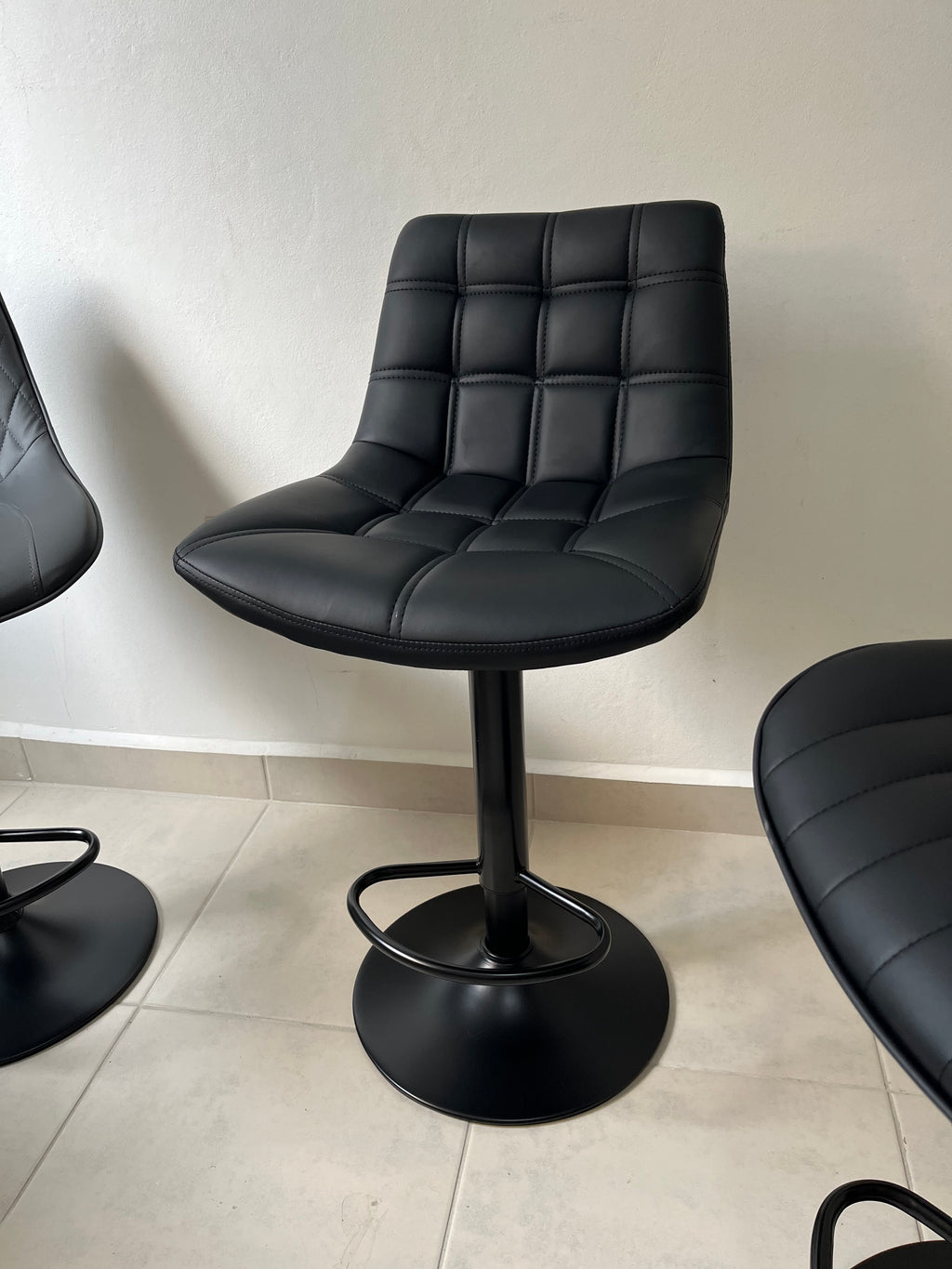 Silla bar Negro