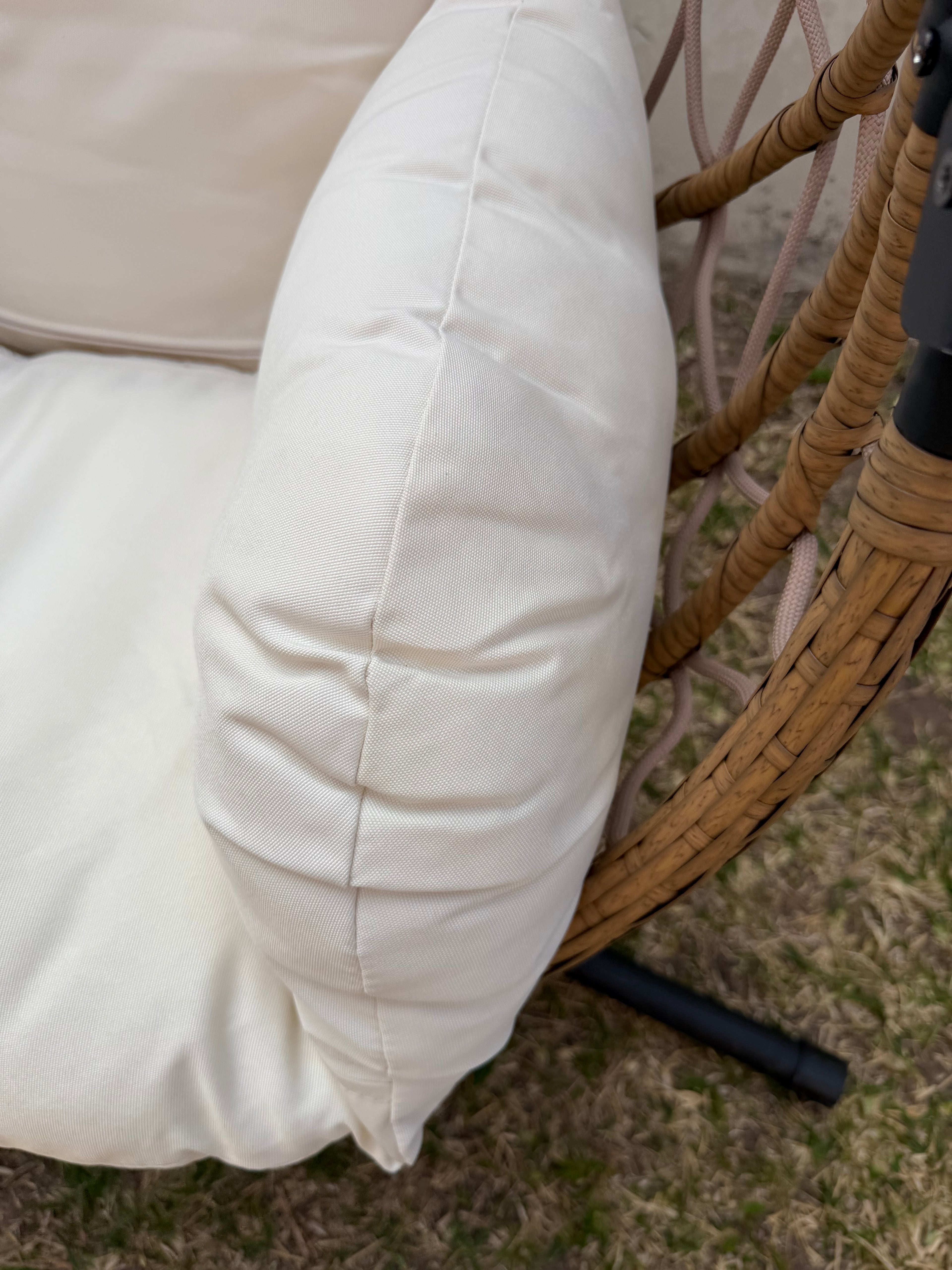 Silla colgante Crema