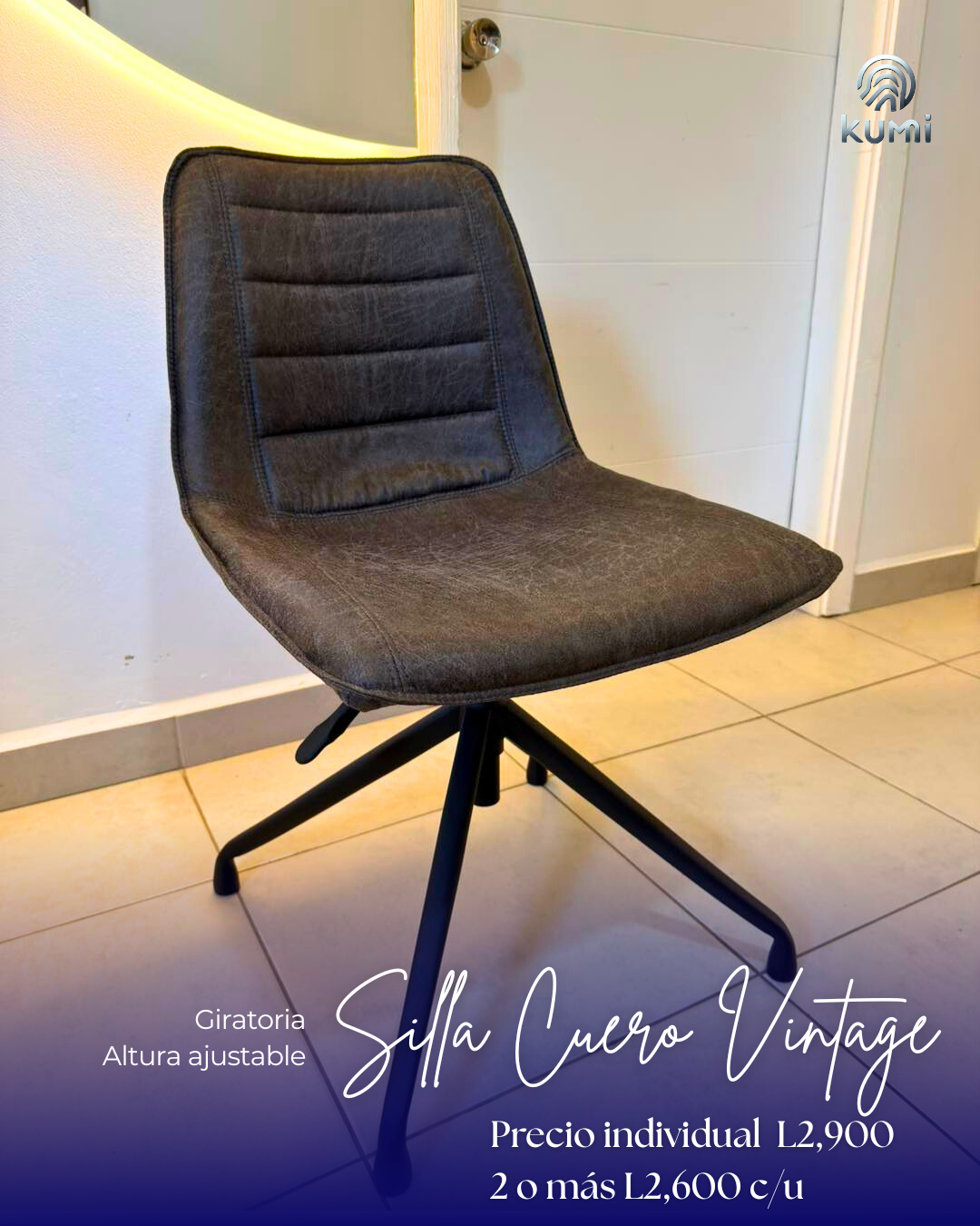 Silla vintage gris