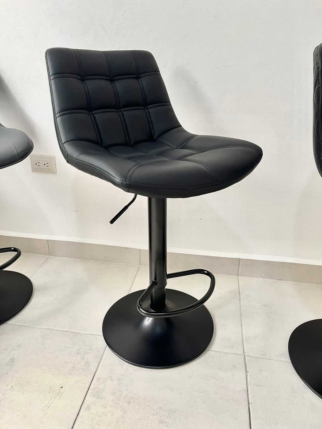 Silla bar Negro